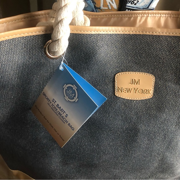 JM New York The Bart’s Sporty Tote Insulated Beach Bag - Picture 8 of 16